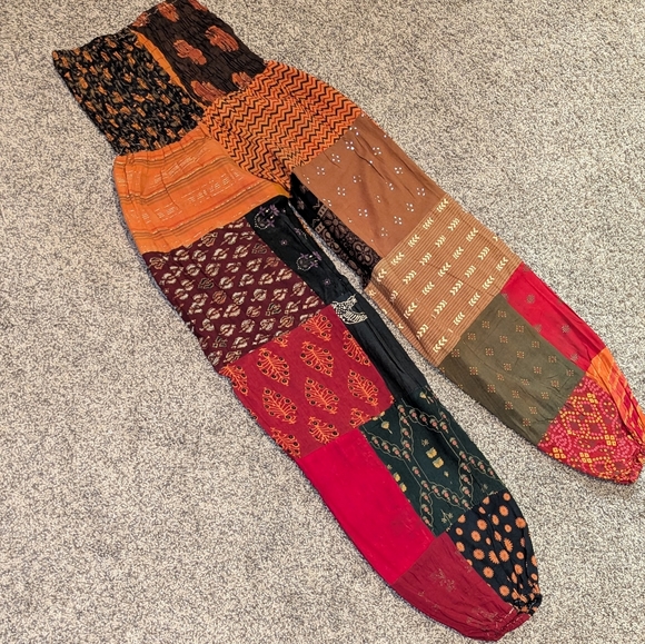 Bohemian Patchwork Harem Pants - Picture 5 of 6